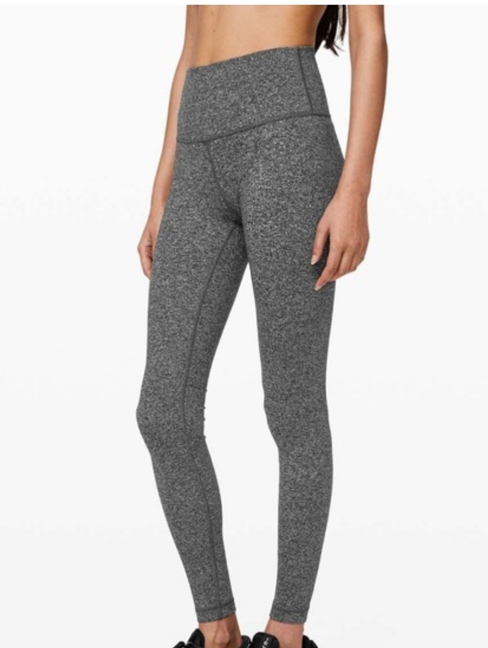 Lululemon Wunder Under Hi-Rise Tight 28" Heathered Black Size 4